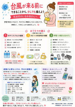 台風が来る前にできることから、少しでも備えよう