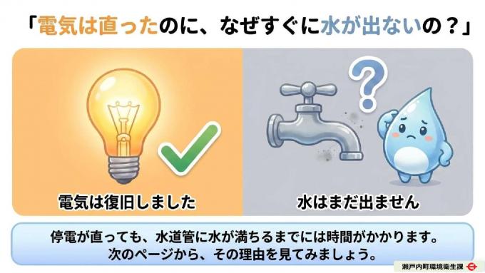 台風や停電時の断水について～心構え～2