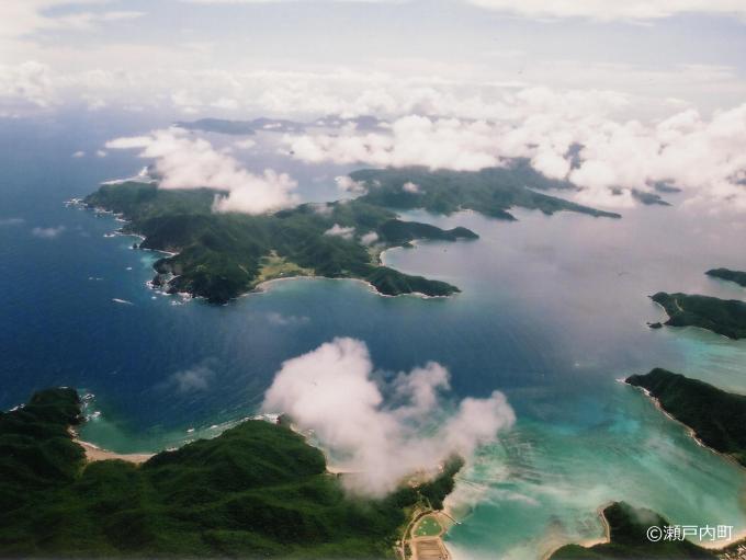 大島海峡東口および安脚場砲台跡（遠景）