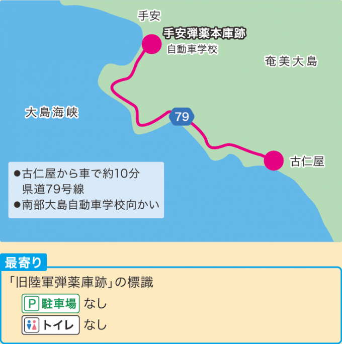 手安弾薬本庫跡地図